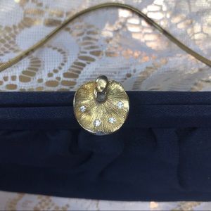 Bobbie Jerome navy blue & gold purse